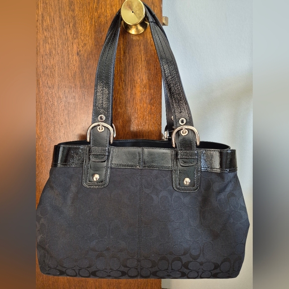 Coach Black Signature Tote Bag/Wallet Combo - Picture 2 of 8